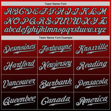 Load image into Gallery viewer, Custom Red Gray-Black Authentic Fade Fashion Baseball Jersey