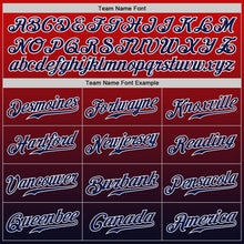Load image into Gallery viewer, Custom Red Navy-White Authentic Fade Fashion Baseball Jersey