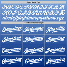 Load image into Gallery viewer, Custom Light Blue White-Royal Authentic Fade Fashion Baseball Jersey