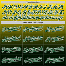 Load image into Gallery viewer, Custom Yellow Green-White Authentic Fade Fashion Baseball Jersey