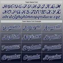 Load image into Gallery viewer, Custom Gray Navy-White Authentic Fade Fashion Baseball Jersey