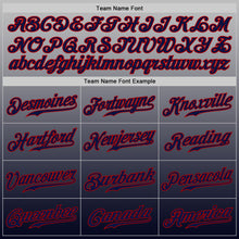 Load image into Gallery viewer, Custom Gray Red-Navy Authentic Fade Fashion Baseball Jersey