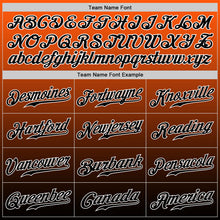 Load image into Gallery viewer, Custom Orange Black-White Authentic Fade Fashion Baseball Jersey