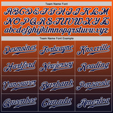 Load image into Gallery viewer, Custom Orange Navy-White Authentic Fade Fashion Baseball Jersey