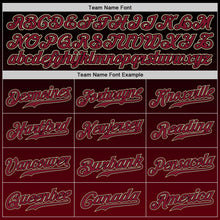 Load image into Gallery viewer, Custom Black Crimson-Cream Authentic Fade Fashion Baseball Jersey