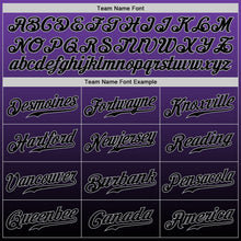 Load image into Gallery viewer, Custom Purple Black-Gray Authentic Fade Fashion Baseball Jersey