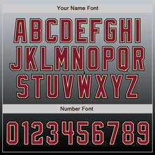 Load image into Gallery viewer, Custom Gray Crimson-Black Authentic Fade Fashion Baseball Jersey