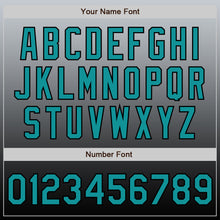 Load image into Gallery viewer, Custom Gray Teal-Black Authentic Fade Fashion Baseball Jersey