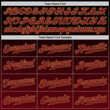Load image into Gallery viewer, Custom Black Crimson-Old Gold Authentic Fade Fashion Baseball Jersey