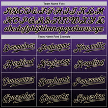 Load image into Gallery viewer, Custom Purple Black-Cream Authentic Fade Fashion Baseball Jersey