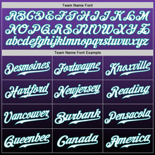 Load image into Gallery viewer, Custom Purple White-Black Authentic Fade Fashion Baseball Jersey