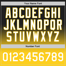 Load image into Gallery viewer, Custom Black White-Gold Authentic Fade Fashion Basketball Jersey