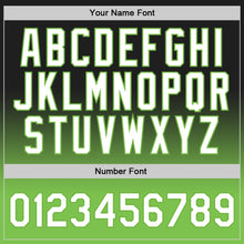 Load image into Gallery viewer, Custom Black White-Neon Green Authentic Fade Fashion Basketball Jersey