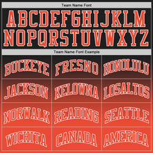 Load image into Gallery viewer, Custom Black Orange-White Authentic Fade Fashion Basketball Jersey