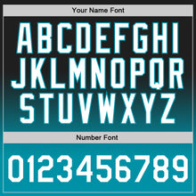 Load image into Gallery viewer, Custom Black White-Teal Authentic Fade Fashion Basketball Jersey