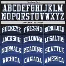 Load image into Gallery viewer, Custom Black White-Royal Authentic Fade Fashion Basketball Jersey