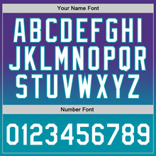 Load image into Gallery viewer, Custom Purple White-Teal Authentic Fade Fashion Basketball Jersey