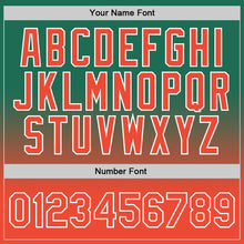 Load image into Gallery viewer, Custom Kelly Green Orange-White Authentic Fade Fashion Basketball Jersey