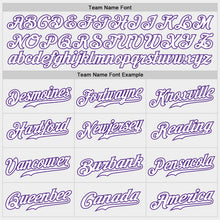 Load image into Gallery viewer, Custom White White-Purple Authentic Fade Fashion Baseball Jersey