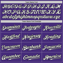 Load image into Gallery viewer, Custom Purple White-Black Authentic Fade Fashion Baseball Jersey