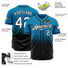 Load image into Gallery viewer, Custom Panther Blue White-Black Authentic Fade Fashion Baseball Jersey