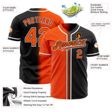 Load image into Gallery viewer, Custom Black Orange-White Authentic Gradient Fashion Baseball Jersey