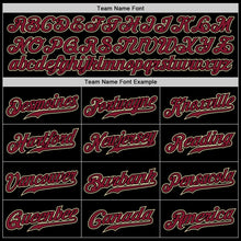 Load image into Gallery viewer, Custom Black Crimson-Cream Authentic Gradient Fashion Baseball Jersey