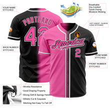 Load image into Gallery viewer, Custom Black Pink-White Authentic Gradient Fashion Baseball Jersey