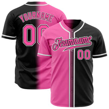 Load image into Gallery viewer, Custom Black Pink-White Authentic Gradient Fashion Baseball Jersey