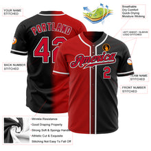 Load image into Gallery viewer, Custom Black Red-White Authentic Gradient Fashion Baseball Jersey