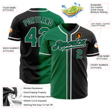 Load image into Gallery viewer, Custom Black Kelly Green-White Authentic Gradient Fashion Baseball Jersey