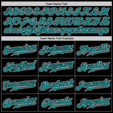 Load image into Gallery viewer, Custom Black Teal-White Authentic Gradient Fashion Baseball Jersey
