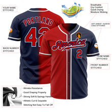 Load image into Gallery viewer, Custom Navy Red-White Authentic Gradient Fashion Baseball Jersey