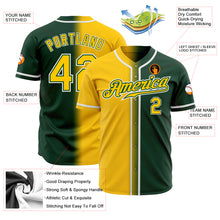 Load image into Gallery viewer, Custom Green Yellow-White Authentic Gradient Fashion Baseball Jersey