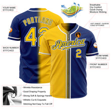 Load image into Gallery viewer, Custom Royal Yellow-White Authentic Gradient Fashion Baseball Jersey