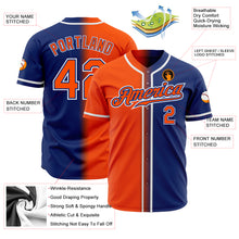 Load image into Gallery viewer, Custom Royal Orange-White Authentic Gradient Fashion Baseball Jersey