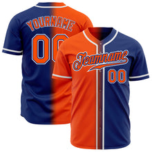 Load image into Gallery viewer, Custom Royal Orange-White Authentic Gradient Fashion Baseball Jersey
