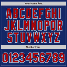 Load image into Gallery viewer, Custom Royal Red-White Authentic Gradient Fashion Baseball Jersey