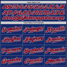 Load image into Gallery viewer, Custom Royal Red-White Authentic Gradient Fashion Baseball Jersey