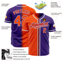 Load image into Gallery viewer, Custom Purple Orange-White Authentic Gradient Fashion Baseball Jersey
