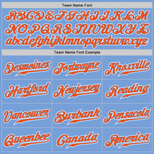 Load image into Gallery viewer, Custom Light Blue Orange-White Authentic Gradient Fashion Baseball Jersey