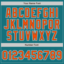 Load image into Gallery viewer, Custom Teal Orange-White Authentic Gradient Fashion Baseball Jersey