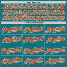 Load image into Gallery viewer, Custom Teal Orange-White Authentic Gradient Fashion Baseball Jersey