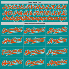 Load image into Gallery viewer, Custom Aqua Orange-White Authentic Gradient Fashion Baseball Jersey