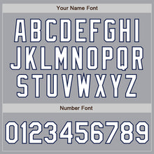 Load image into Gallery viewer, Custom Gray White Orange-Navy Authentic Fade Fashion Baseball Jersey
