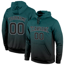 Load image into Gallery viewer, Custom Stitched Midnight Green Black-Gray Fade Fashion Sports Pullover Sweatshirt Hoodie