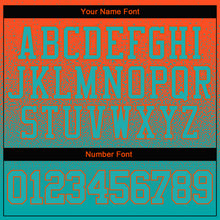 Load image into Gallery viewer, Custom Stitched Orange Aqua Fade Fashion Sports Pullover Sweatshirt Hoodie