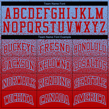 Load image into Gallery viewer, Custom Stitched Light Blue Red Fade Fashion Sports Pullover Sweatshirt Hoodie