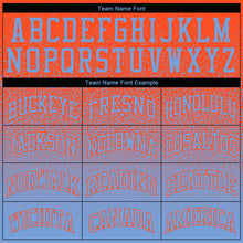 Load image into Gallery viewer, Custom Stitched Orange Light Blue Fade Fashion Sports Pullover Sweatshirt Hoodie