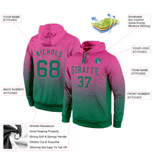 Load image into Gallery viewer, Custom Stitched Pink Kelly Green Fade Fashion Sports Pullover Sweatshirt Hoodie
